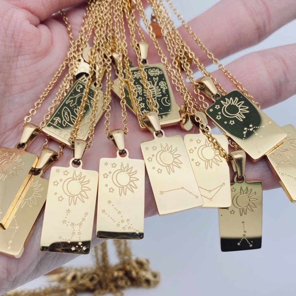 VIRGO Zodiac & Constellation Stainless Steel Pendant Necklace - Picture 8 of 8